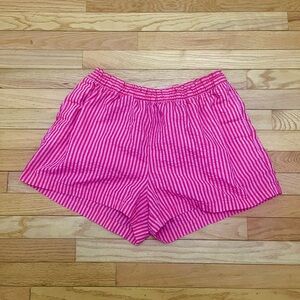 Pink Striped Boxer Style Shorts